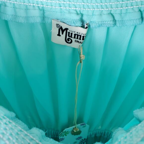 Show Me Your Mumu Hacienda Maxi Dress in Sea Glass Crisp Women's Size S - Picture 9 of 9